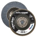 Grinding, Sanding, Polishing Accessories | Weiler 31349 4-1/2 in. Diameter 5/8 in. - 11 UNC Wolverine Abrasive Conical Flap Disc image number 0