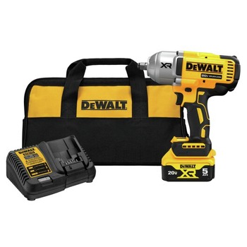 PRODUCTS | Dewalt 20V MAX XR Brushless Lithium-Ion 1/2 in. Cordless High Torque Impact Wrench Kit with Hog Ring Anvil (5 Ah)