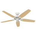 Ceiling Fans | Hunter 53362 56 in. Builder Great Room Snow White Ceiling Fan with Light image number 3