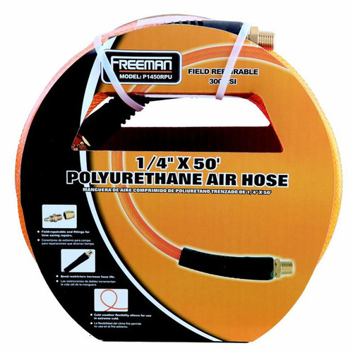 Air Hoses and Reels | Freeman P1450RPU 50 ft. x 1/4 in. Braided Polyurethane Air Hose image number 0