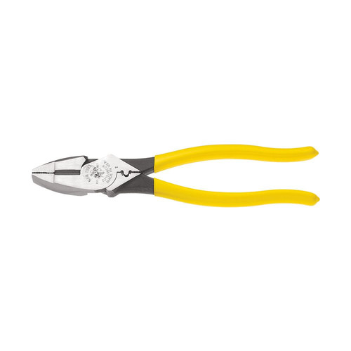 Pliers | Klein Tools D213-9NE-CR 9 in. Lineman's Crimping Pliers with Streamlined High-Leverage Design image number 0