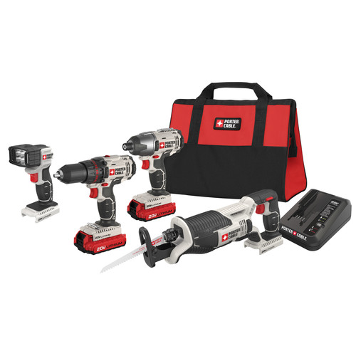 Combo Kits | Factory Reconditioned Porter-Cable PCCK615L4R 20V MAX Cordless Lithium-Ion 4-Tool Compact Combo Kit image number 0