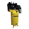 Stationary Air Compressors | EMAX EI07V080V1 7.5 HP 80 Gallon 2-Stage Single Phase Industrial V4 Pressure Lubricated Solid Cast Iron Pump 31 CFM @ 100 PSI Air Compressor image number 0