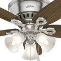 Ceiling Fans | Hunter 51092 42 in. Builder Low Profile Brushed Nickel Ceiling Fan with LED image number 8