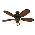Ceiling Fans | Hunter 54015 Prestige 54 in. Crown Park Tuscan Gold Ceiling Fan with Light image number 0
