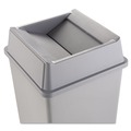 Trash & Waste Bins | Rubbermaid Commercial FG266400GRAY 20.13 in. Plastic Untouchable Square Swing Top Lid - Gray image number 1