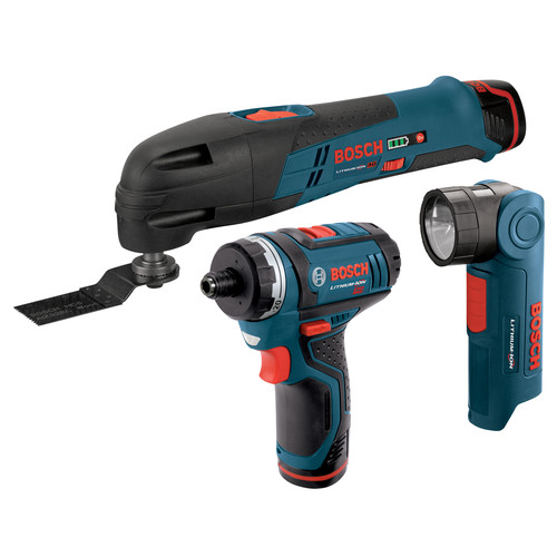 Combo Kits | Factory Reconditioned Bosch CLPK33-120-RT 12V Max Li-Ion 3-Tool Combo Kit image number 0