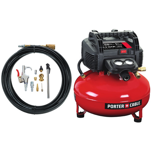Portable Air Compressors | Factory Reconditioned Porter-Cable C2002-WKR 0.8 HP 6 Gallon Oil-Free Pancake Air Compressor image number 0