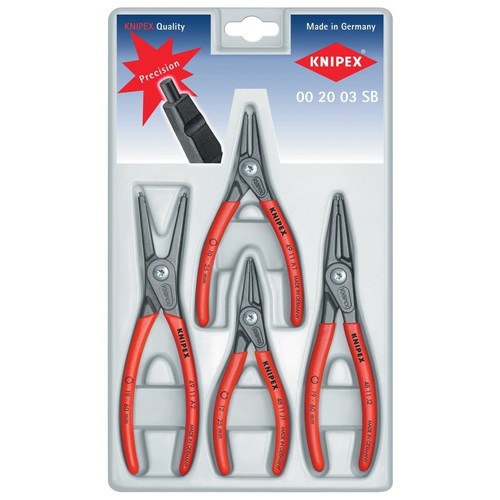 Automotive | Knipex 002003SB Snap Ring Pliers Set with Spring Steel Tips, 4Pc image number 0
