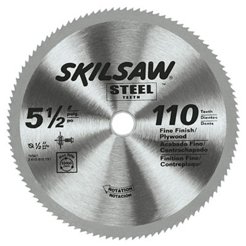 Circular Saw Blades | Skil 74501 5-1/2 in. 110-Tooth Steel Circular Saw Blade image number 0