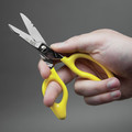 Scissors | Klein Tools 26001 6.75 in. All-Purpose Electrician's Scissors with Cable Cutting Notch and Serrated Blades image number 5