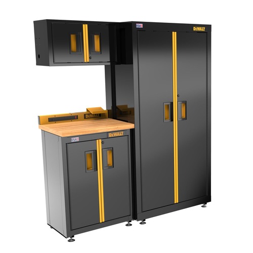 Cabinets | Dewalt DWST24101 4-Piece 63 in. Welded Storage Suite with 2-Door Base Cabinet and Wood Top image number 0