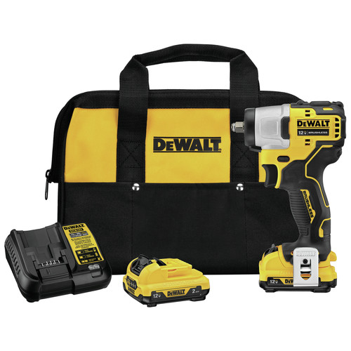Impact Wrenches | Dewalt DCF902F2 12V MAX Brushless Lithium-Ion 3/8 in. Cordless Impact Wrench Kit with (2) 2 Ah Batteries image number 0