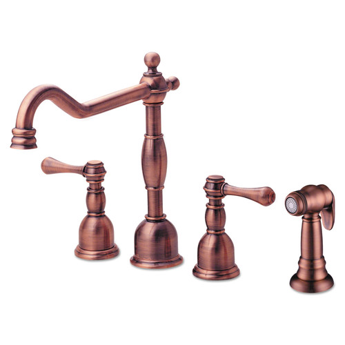 Fixtures | Danze D422257AC Opulence 1.75 GPM Two Handle Kitchen Faucet with Spray Nozzle (Antique Copper) image number 0