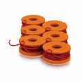 Trimmer Accessories | Worx WA0010 Replacement Line Spool for WG150 151 165 166 GT Trimmers (6-Pack) image number 1