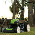 Push Mowers | Greenworks GLM801601 80V Lithium-Ion 21 in. 3-in-1 Lawn Mower Kit image number 3