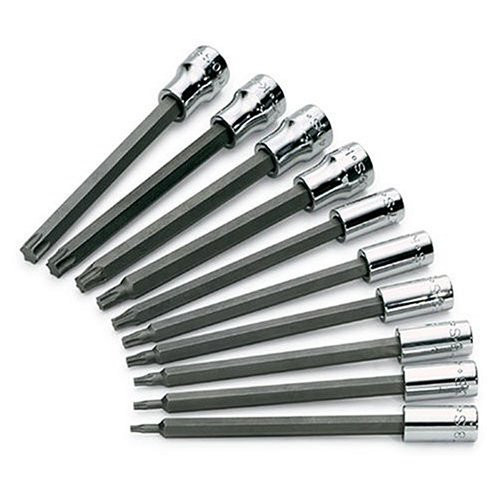Socket Sets | SK Hand Tool 84220 10-Piece 1/4 in. and 3/8 in. Drive Long TORX Bit Socket Set image number 0