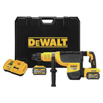  | Dewalt 60V MAX Brushless Lithium-Ion 2 in. Cordless SDS MAX Combination Rotary Hammer Kit with 2 Batteries (9 Ah)