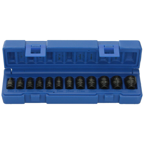 Sockets | Grey Pneumatic 9712MG 12-Piece 1/4 in. Drive Metric Magnetic Impact Socket Set image number 0