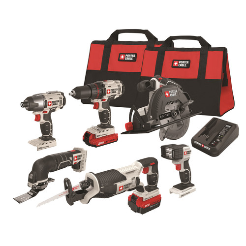 Combo Kits | Factory Reconditioned Porter-Cable PCCK618L6R 20V MAX Cordless Lithium-Ion 6 Tool Combo Kit image number 0