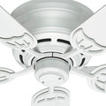 Ceiling Fans | Hunter 53069 52 in. Low Profile III White Ceiling Fan image number 1