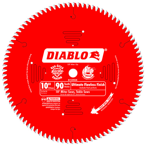 Blades | Diablo D1090X 10 in. 90 Tooth Ultimate Flawless Finish Saw Blade image number 0