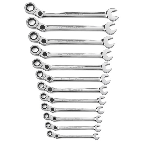 Ratcheting Wrenches | GearWrench 85488 12-Piece Metric Indexing Combination Ratcheting Wrench Set image number 0