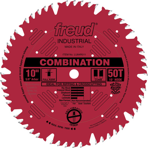 Blades | Freud LU84R011 10 in. 50 Tooth Combination Saw Blade image number 0