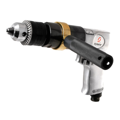 Air Drills | Sunex SX221B 1/2 in. Reversible Air Drill with Geared Chuck image number 0
