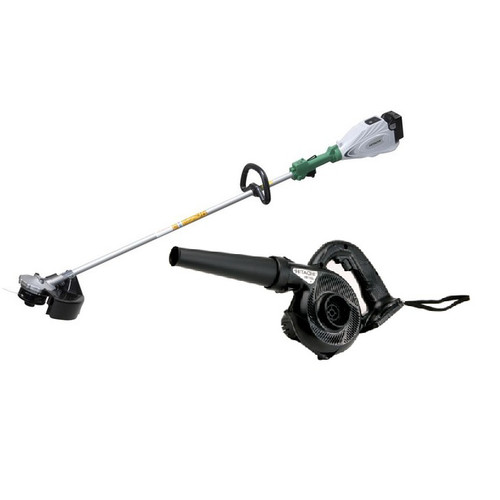 Outdoor Power Combo Kits | Hitachi CG18DSDL-BNDL 18V Cordless Lithium-Ion String Trimmer & Blower Kit image number 0