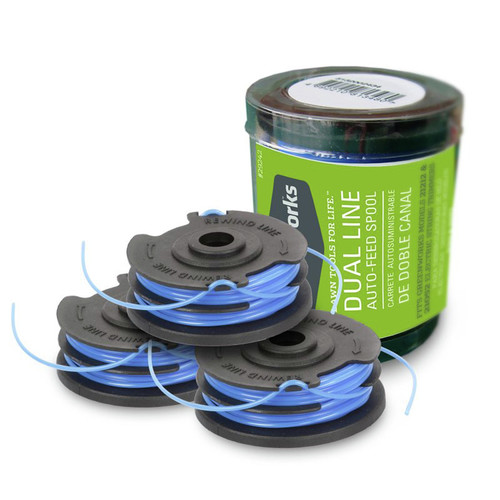 Trimmer Accessories | Greenworks 29242 0.065 x 20 ft. String Trimmer Dual Line Replacement Spool (3-Pack) image number 0