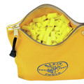 Cases and Bags | Klein Tools 5539YEL 10 in. x 3.5 in. x 8 in. Canvas Zipper Consumables Tool Pouch - Yellow image number 1