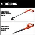 Outdoor Power Combo Kits | Black & Decker LCC222 20V MAX Lithium-Ion Cordless String Trimmer and Sweeper Combo Kit with (2) Batteries (1.5 Ah) image number 1