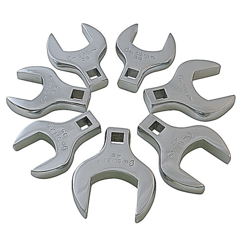 Crowfoot Wrenches | Sunex 9740 7-Piece 1/2 in. Drive Metric Jumbo Straight Crowfoot Wrench Set image number 0