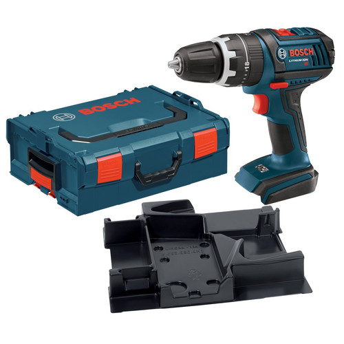 Hammer Drills | Bosch HDS181BL 18V Cordless Lithium-Ion Compact Tough 1/2 in. Hammer Drill Driver with L-BOXX-2 and Exact-Fit Insert (Tool Only) image number 0