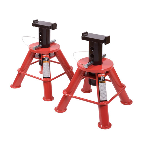 Jack Stands | Sunex 1210 10 Ton Low Height Pin Type Jack Stands (Pair) image number 0