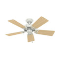 Ceiling Fans | Hunter 51010 42 in. Southern Breeze White Ceiling Fan with Light image number 3