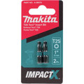 Bits and Bit Sets | Makita A-96578 Makita ImpactX T25 Torx 1 in. Insert Bit, 2/pk image number 2