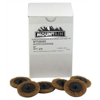 SANDING DISCS | Mountain 25-Piece/Box 2 in. Twist and Lock Style Surface Prep Disc