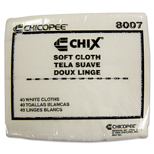 Cleaning & Janitorial Supplies | Chix 8007 13 in. x 15 in. Soft Cloths - White (1200/Carton) image number 0