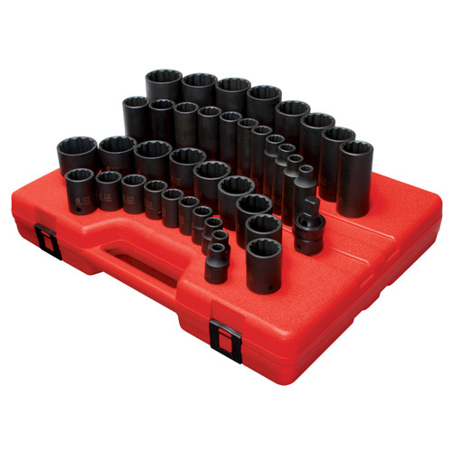 Sockets | Sunex 2698 39-Piece 1/2 in. Drive 12-Point SAE Master Impact Socket Set image number 0