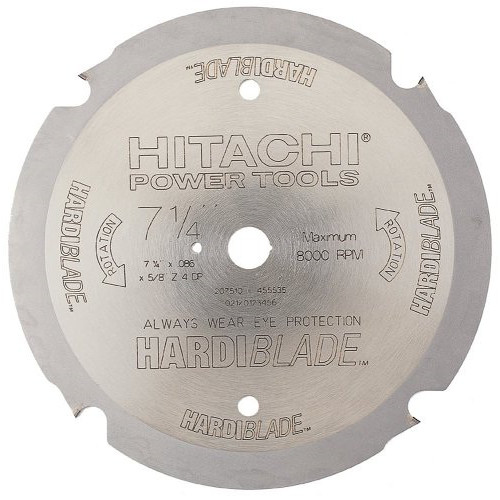 Blades | Hitachi 18008 7-1/4 in. 4-Tooth HardiBlade PCD Fiber Cement Saw Blade image number 0