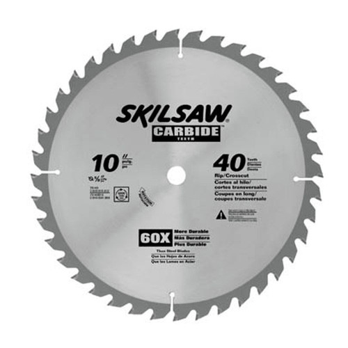 Circular Saw Blades | SKILSAW 75140 10 in. 40-Tooth Combination Cutting Circular Saw Blade image number 0