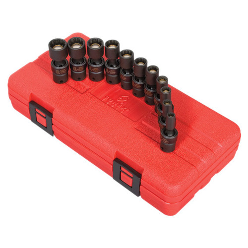 Sockets | Sunex 1825 11-Piece 1/4 in. Drive 12-Point Metric Magnetic Universal Impact Socket Set image number 0