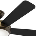 Ceiling Fans | Hunter 59053 Palermo 52 in. Contemporary Brushed Bronze Black Ceiling Fan with Light image number 1