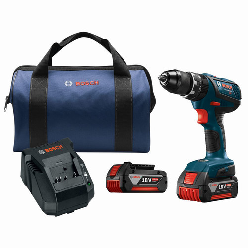 Hammer Drills | Bosch HDS181A-01 18V Lithium-Ion 1/2 in. Cordless Hammer Drill Driver Kit (4 Ah) image number 0