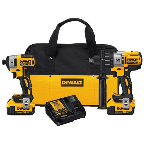 Combo Kits | Factory Reconditioned Dewalt DCK299M2R 20V MAX XR Lithium-Ion Cordless Hammer Drill / Impact Driver Combo Kit (4 Ah) image number 0