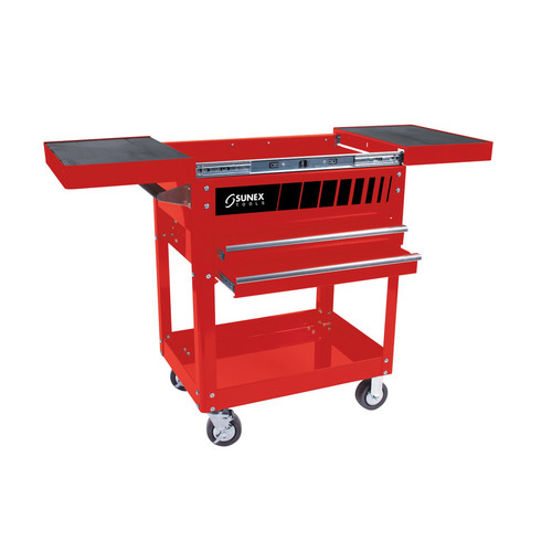 Tool Carts | Sunex 8035R 450 lb. Capacity Compact Slide Top Utility Cart (Red) image number 0