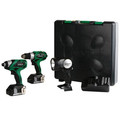 Combo Kits | Factory Reconditioned Hitachi KC18DHL HXP 18V Cordless Lithium-Ion 3-Tool Combo Kit image number 0