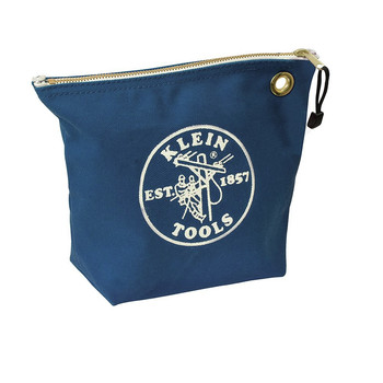 PRODUCTS | Klein Tools 5539BLU 10 in. x 3.5 in. x 8 in. Canvas Zipper Consumables Tool Pouch - Blue